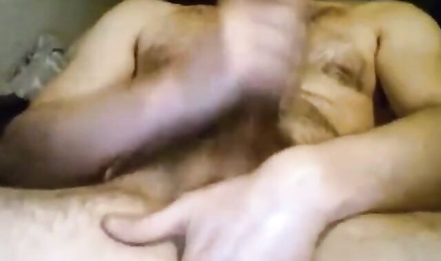 Daddy Strokes His Foreskin on Webcam