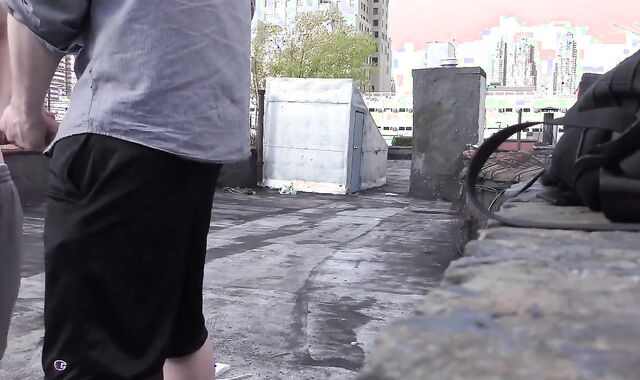devouring & tearing up On A NYC Rooftop