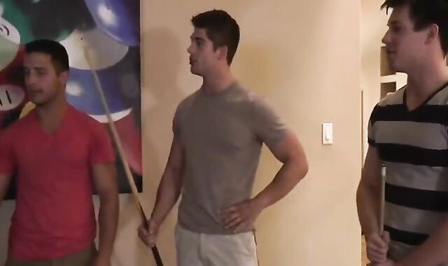 Muscle boy humps another boy