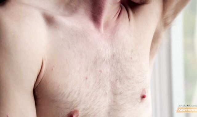 NextDoorTwink: Logan stroking immense schlong
