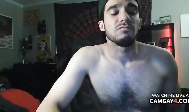 curly nubile Faps Until that chap cums On His Desk