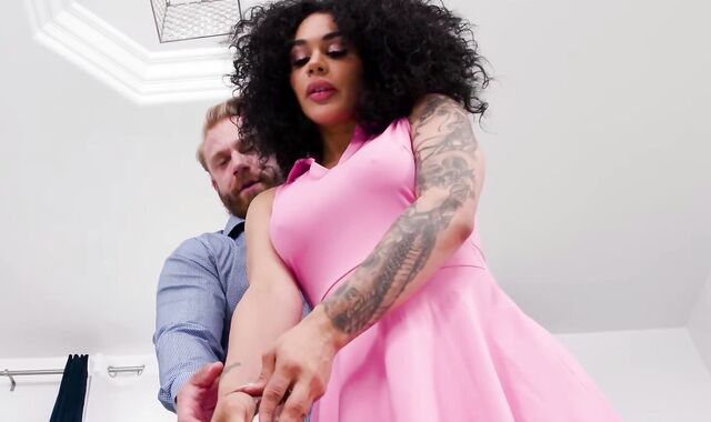 You want to anal fuck your shemale boss