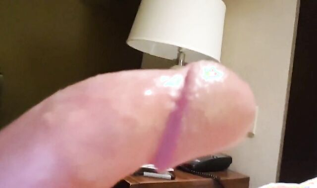 Hairy Bear Jerks Off in a Hotel Room and Cums Hard