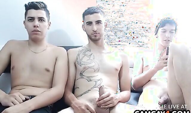 Four Men Jacking Off