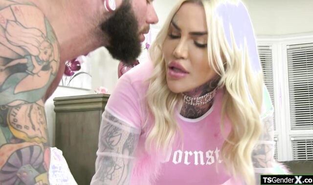 Big tits tgirl anal fucked by sugardaddy