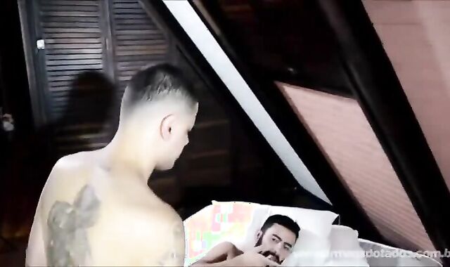 3-some Barefucking Latinos Nutting Inwards