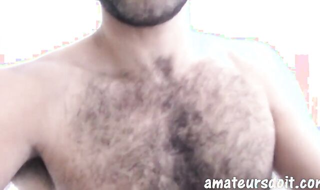 AmateursDoIt: Inexperienced Lewis masturbating uncircumcised man rod at audition
