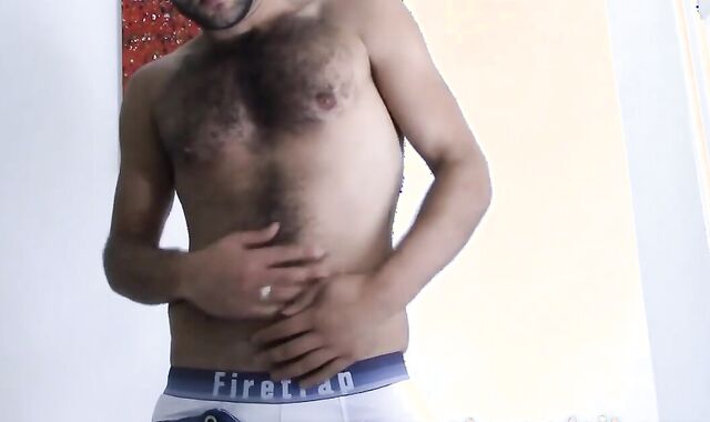 AmateursDoIt: Inexperienced Lewis masturbating uncircumcised man rod at audition