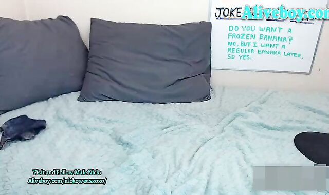 bony Yankee Glassesed twunk In Fishnet underware Tugs His phat spunk-pump