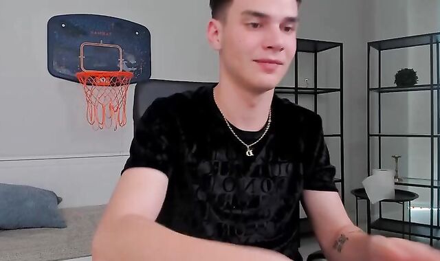 pretty Czech chap Shoots a load On camera 1