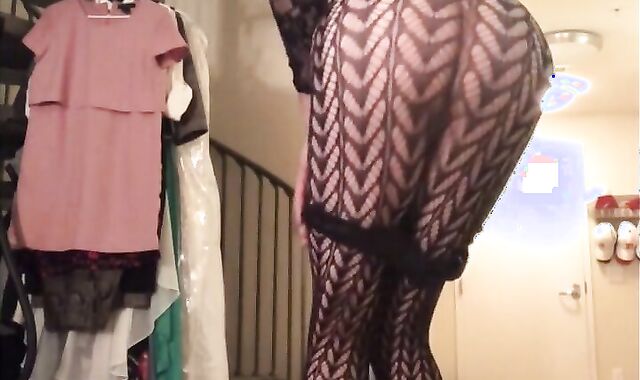 Sissy Crossdresser Plays with Sex Toy