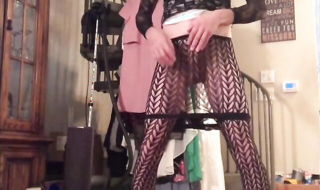 Sissy Crossdresser Plays with Sex Toy