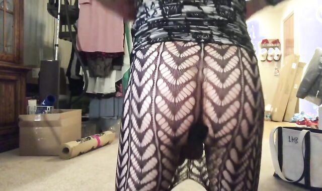 Sissy Crossdresser Plays with Sex Toy