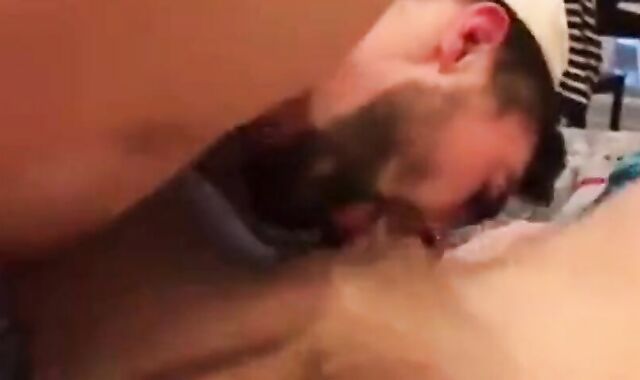 Bearded Stud Loves Cum from Amateur Hunks
