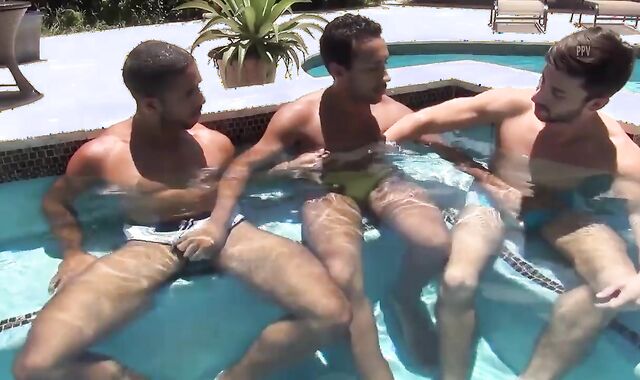 humid Poolside Threesome