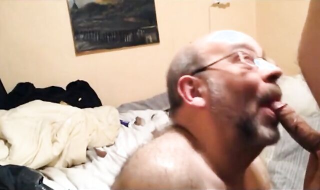 Mature Crossdresser Daddy Enjoys Big Cock