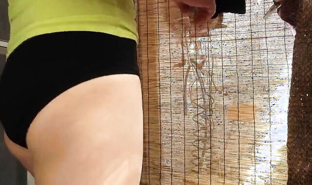 Volleyball Shorts: Asian Crossdresser Strips