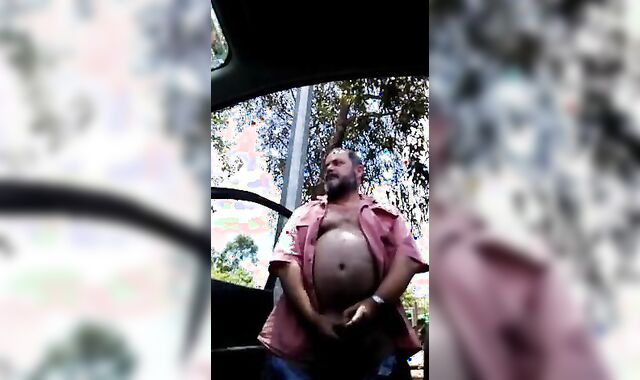Daddy Bear Strokes in the Park