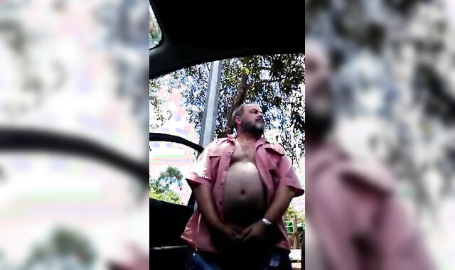 Daddy Bear Strokes in the Park