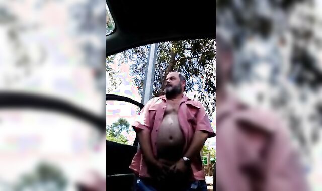 Daddy Bear Strokes in the Park