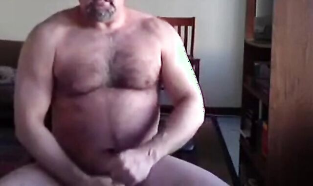 Daddy Bear Strokes His Cock For The Neighborhood 2