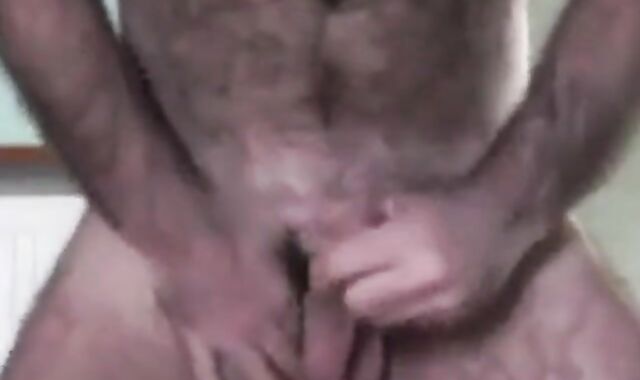 Hairy Daddy Strokes His Cock 2