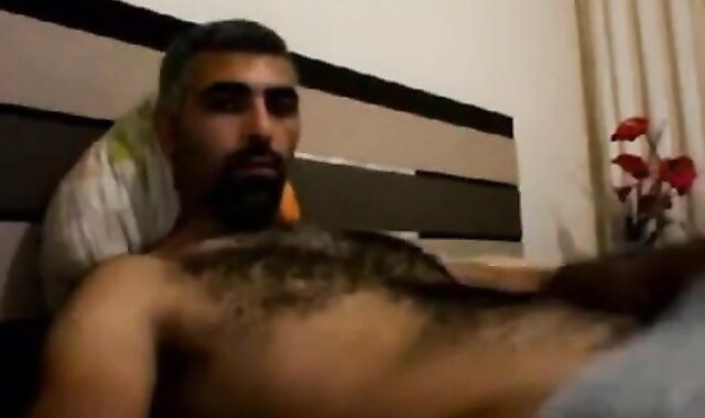 Hairy Horny Daddy Strokes His Big Cock 5