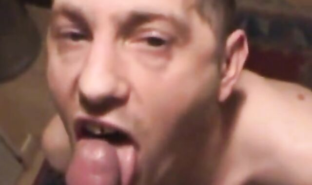 Older Neighbor Enjoys Sucking My Big Cock