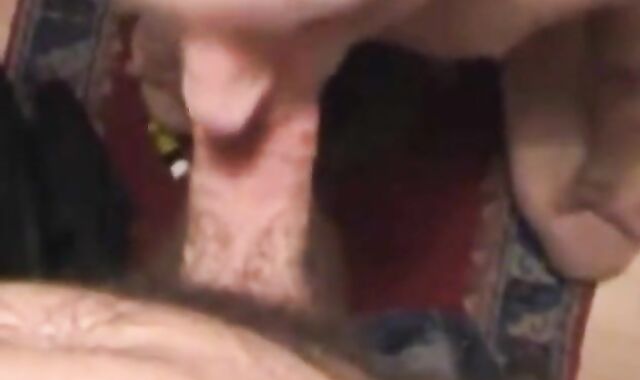 Older Neighbor Enjoys Sucking My Big Cock