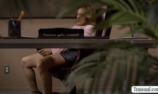 Helping my horny secretary on her masturbating