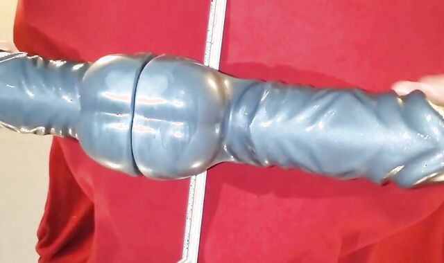 Chastity Prostate Milking with Huge Dildo for Intense Orgasm