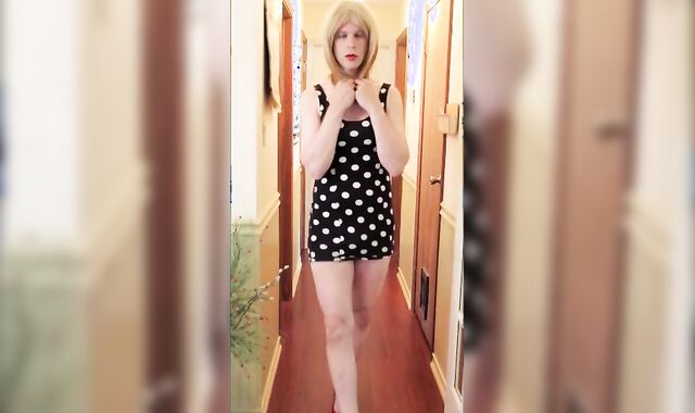 Crossdresser in the Hallway