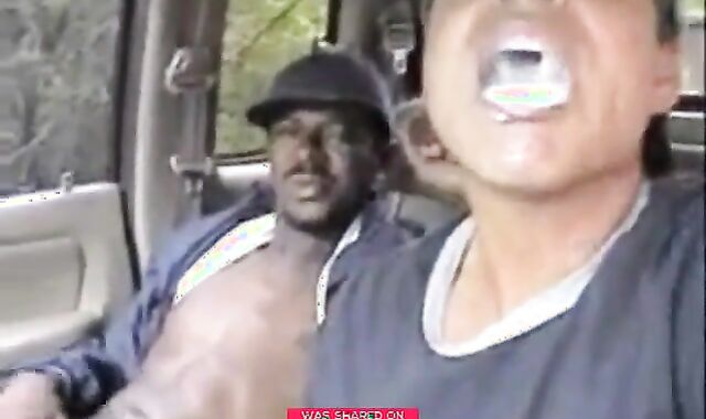 Outdoor Interracial Blowjob with a Big Cock 2