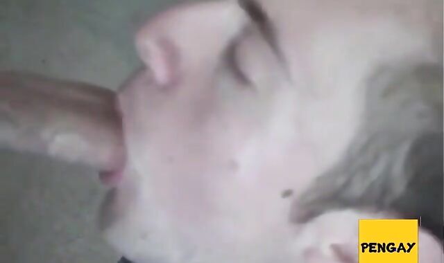 Twink Sucks Big Cock, Amateur Blowjob with CIM and Swallow 2
