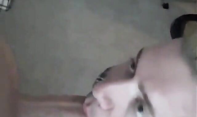 Twink Sucks Big Cock, Amateur Blowjob with CIM and Swallow 2