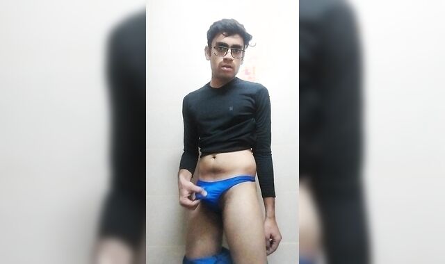 Desi gay Twink Jerking Off in underwear