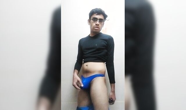 Desi gay Twink Jerking Off in underwear