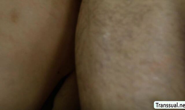 Big tits Trans anal fucked inside the library