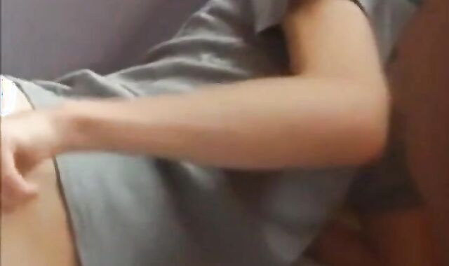Twink in White Sox Strokes His Hard Cock 2