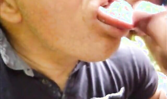 Big Cocks Cruising: Outdoor Foursome Blowjob 2