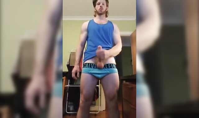 Muscular Hunk Mickey Blasts Cum with His Big Dick