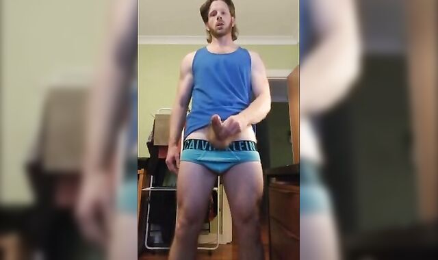 Muscular Hunk Mickey Blasts Cum with His Big Dick