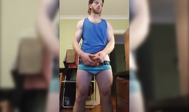 Muscular Hunk Mickey Blasts Cum with His Big Dick