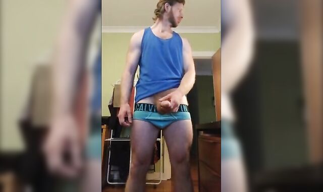 Muscular Hunk Mickey Blasts Cum with His Big Dick