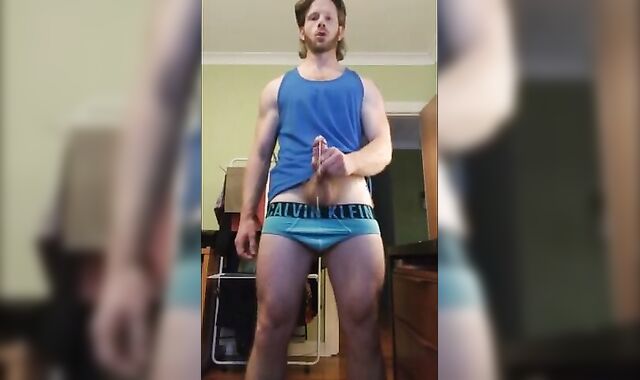 Muscular Hunk Mickey Blasts Cum with His Big Dick