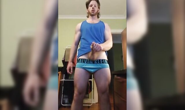 Muscular Hunk Mickey Blasts Cum with His Big Dick