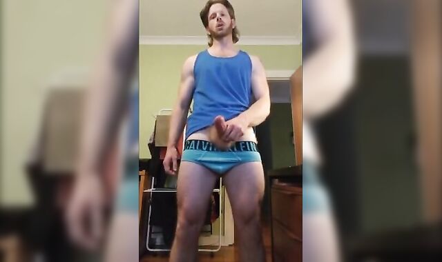 Muscular Hunk Mickey Blasts Cum with His Big Dick